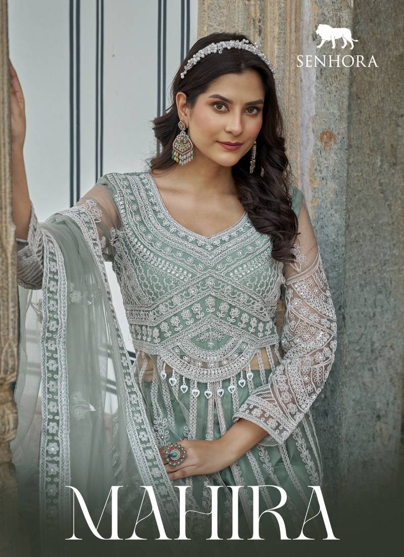 Stylish Senhora Mahira Butterfly Net Work Indo Western Collection Wholesale 2026