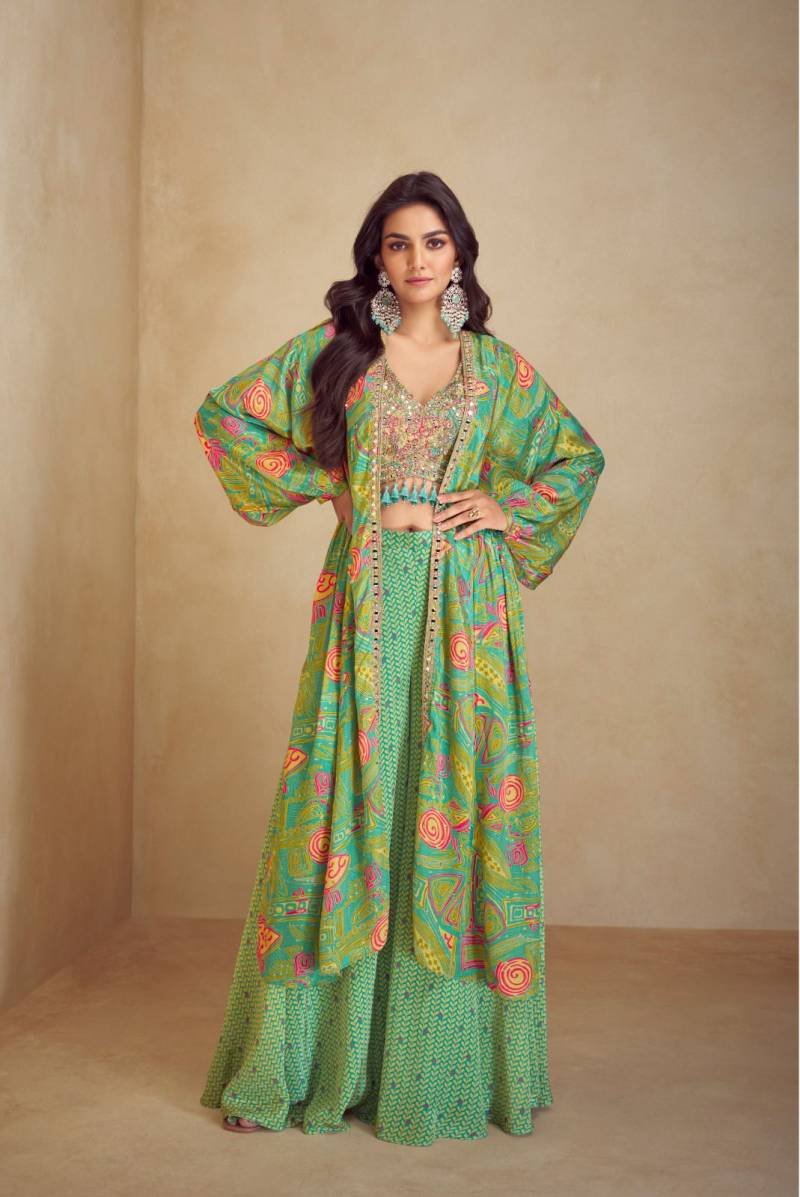 Gulkayra Kiera Designer Chinon Printed Indo Western Collection Wholesale 5 Beautiful Gulkayra Kiera Designer Chinon Printed Indo Western Collection Wholesale 2026
