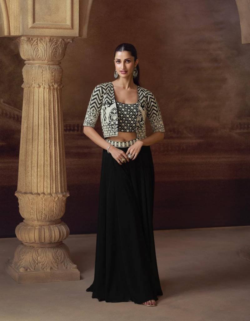 Sayuri Silky Designer Chinon Silk Indo Western Collection Wholesale 4 Stylish Sayuri Silky Designer Chinon Silk Indo Western Collection Wholesale 2026