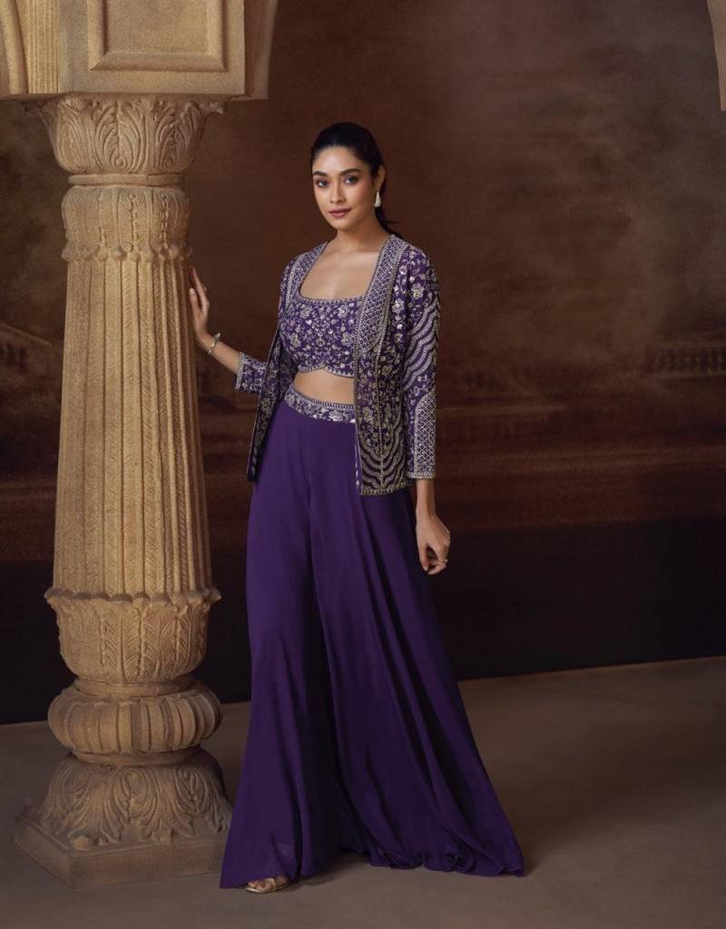 Sayuri Silky Designer Chinon Silk Indo Western Collection Wholesale 5 Stylish Sayuri Silky Designer Chinon Silk Indo Western Collection Wholesale 2026