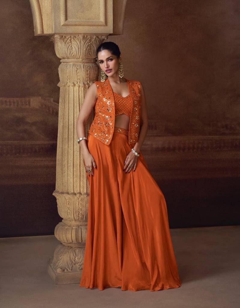 Sayuri Silky Designer Chinon Silk Indo Western Collection Wholesale 6 Stylish Sayuri Silky Designer Chinon Silk Indo Western Collection Wholesale 2026