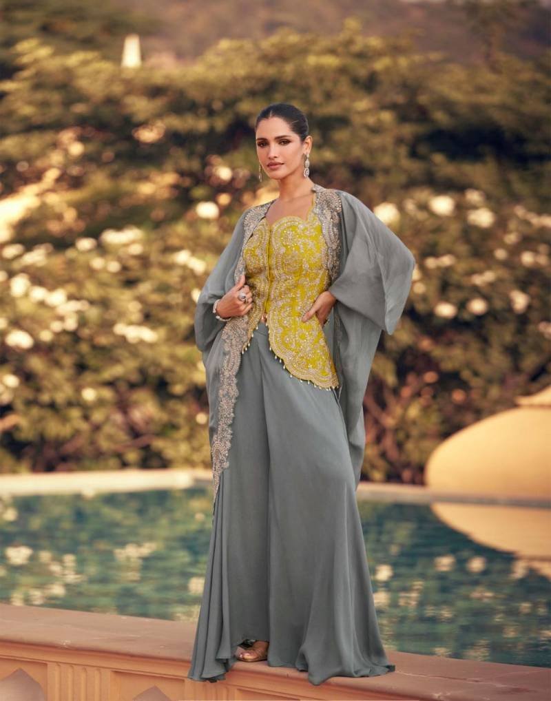 Sayuri Panihari Designer Chinon Silk Indo Western Collection Wholesale 6 Latest Sayuri Panihari Designer Chinon Silk Indo Western Collection Wholesale 2026