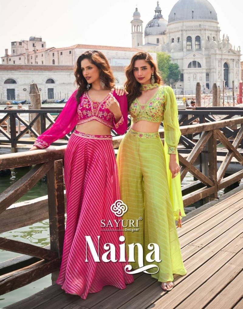 Launching Sayuri Naina Designer Viscose Jacquard Indo Western Collection Wholesale 2026