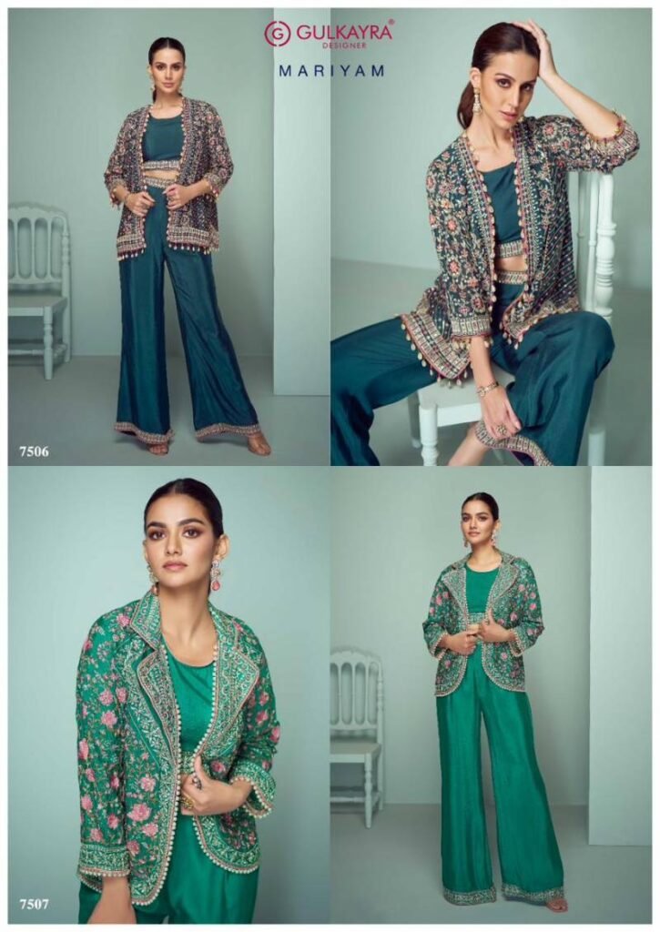 Latest Gulkayra Mariyam Chinon Embroidered Stylish Indo Westerns Wholesale 2026