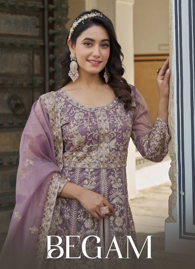 Launching Senhora Begam Butterfly Net Work Fancy Indo Western Collection Wholesale 2026