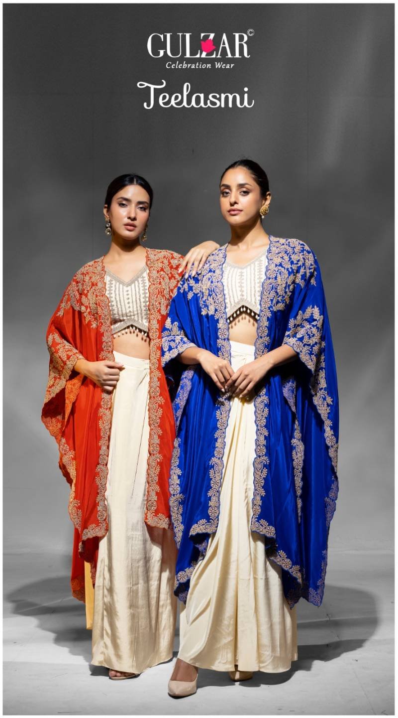 Launching Gulzar Teelasmi Premium Crepe Embroidered Indo Westerns Wholesale 2026