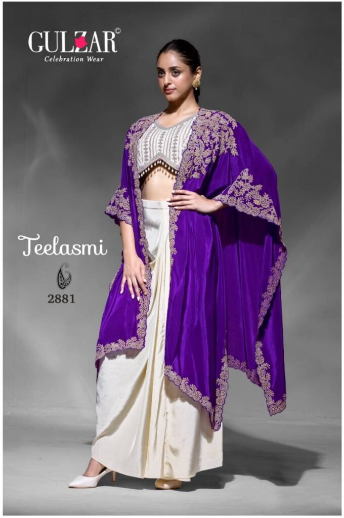 Launching Gulzar Teelasmi Premium Crepe Embroidered Indo Westerns Wholesale 2026