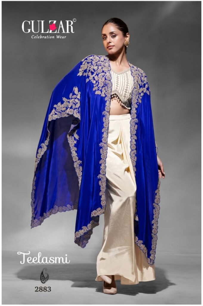 Launching Gulzar Teelasmi Premium Crepe Embroidered Indo Westerns Wholesale 2026