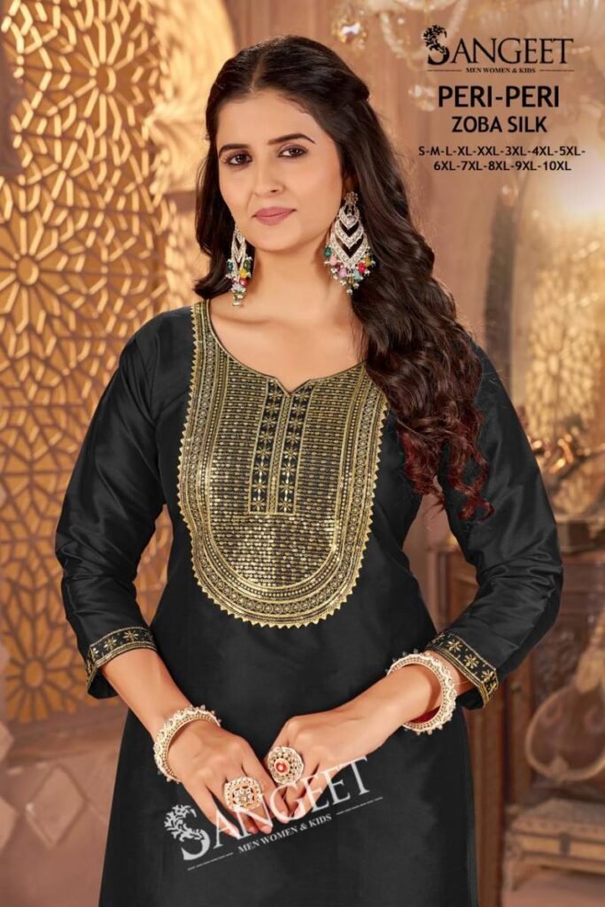 Buy Sangeet Peri Peri Zoba Silk Womens Wear Kurti And Bottom Collection Wholesale 2026