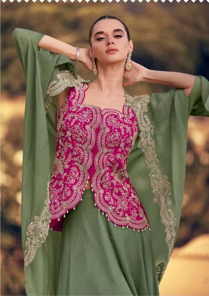 Latest Panihari 5765 To 67 Premium Real Chinon Silk Designer Indo Western Collection Wholesale 2026