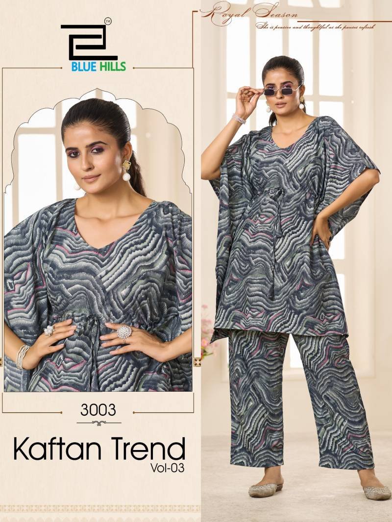 Blue Hills Kaftan Trend Vol 3 Crape Print Top And Bottom Collection Wholesale 6 Launching Blue Hills Kaftan Trend Vol 3 Crape Print Top And Bottom Collection Wholesale 2026