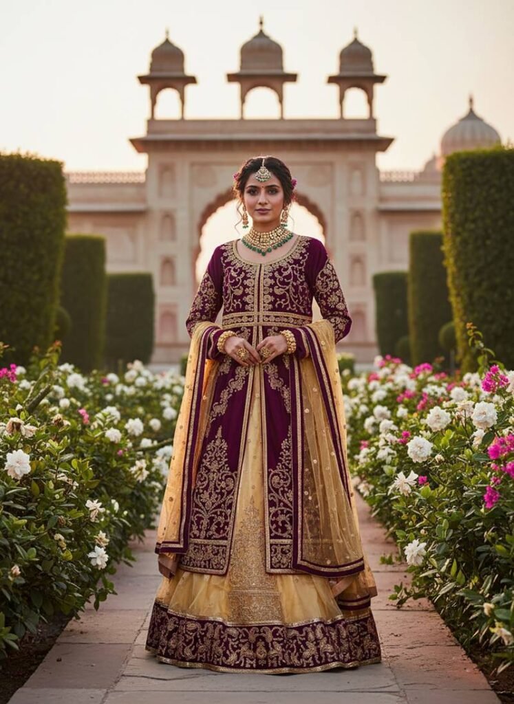 Latest Kb Super Hit 4102 Velvet Embroidery Worked Beautiful Indo Western Collection Wholesale 2026