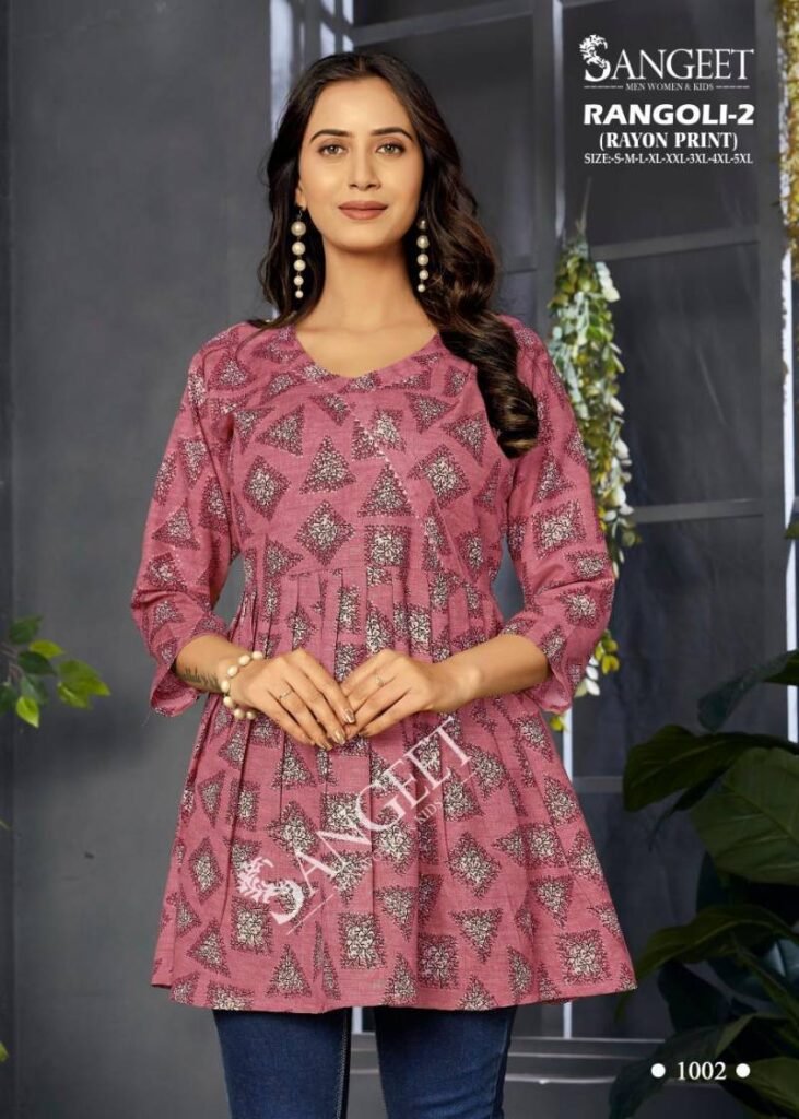 Stylish Sangeet Rangoli 2 Rayon Printed Stylish Ladies Top Collection Wholesale 2026