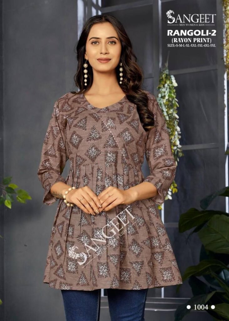 Stylish Sangeet Rangoli 2 Rayon Printed Stylish Ladies Top Collection Wholesale 2026