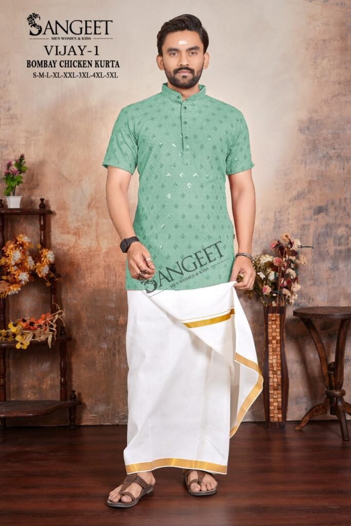 Latest Sangeet Vijay Vol 1 Rayon Chicken Sifli Sequence Work Kurta Collection Wholesale 2026