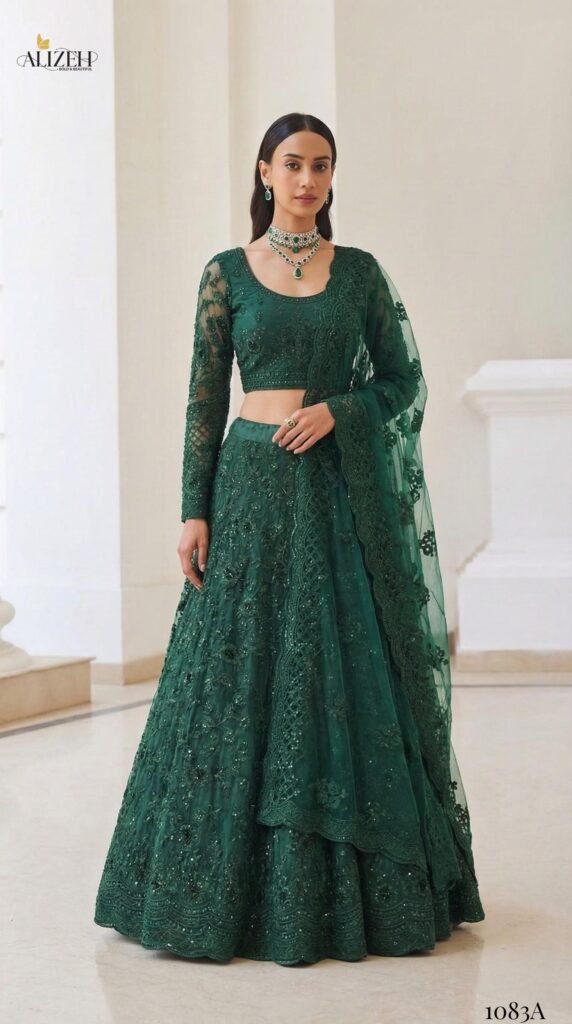 Stylish Alizeh Bridal Heritage Colours 1083 Butterfly Net Designer Lehenga Choli Wholesale 2026