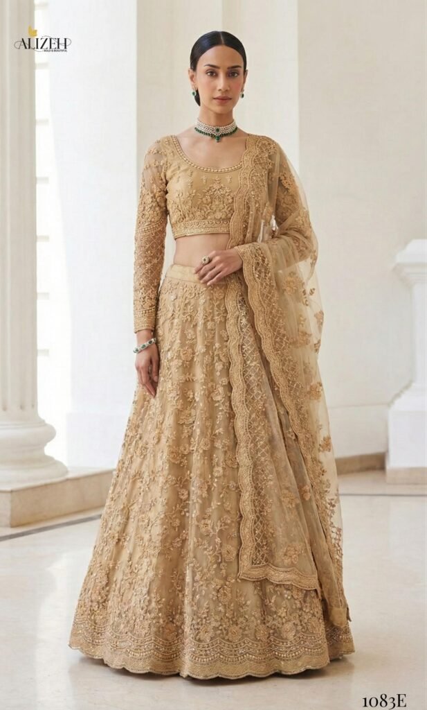 Stylish Alizeh Bridal Heritage Colours 1083 Butterfly Net Designer Lehenga Choli Wholesale 2026