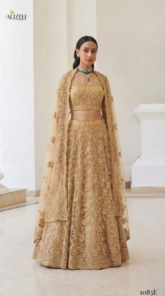 Stylish Alizeh Bridal Heritage Colours 1083 Butterfly Net Designer Lehenga Choli Wholesale 2026