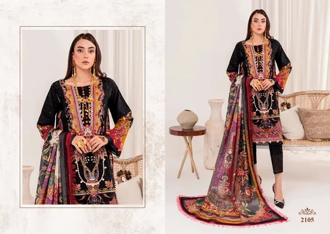 Majesty Cotton Quine Chiffon Dupatta Pakistani Suit Collection Wholesale 4 Majesty Cotton Quine Chiffon Dupatta Pakistani Suit Collection Wholesale