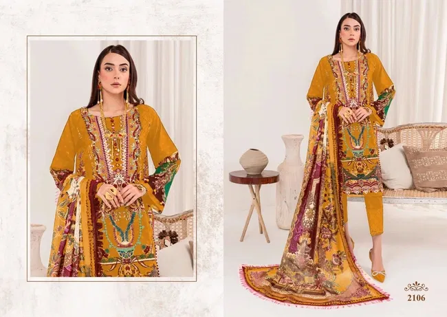 Majesty Cotton Quine Chiffon Dupatta Pakistani Suit Collection Wholesale 6 Majesty Cotton Quine Chiffon Dupatta Pakistani Suit Collection Wholesale
