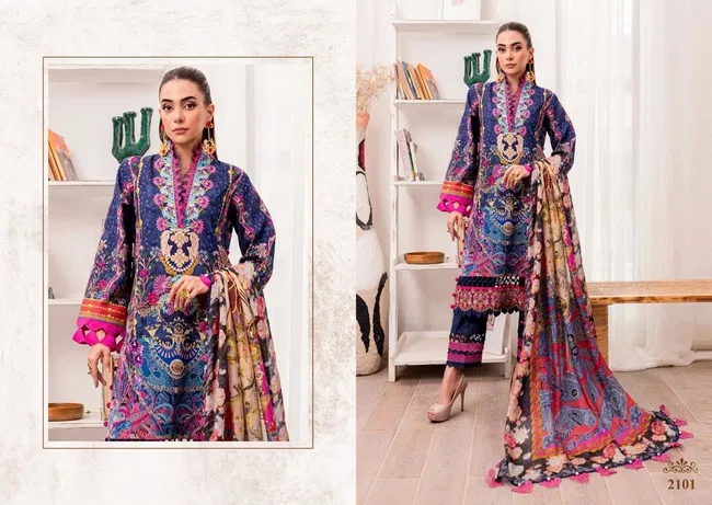 Majesty Cotton Quine Chiffon Dupatta Pakistani Suit Collection Wholesale 8 Majesty Cotton Quine Chiffon Dupatta Pakistani Suit Collection Wholesale