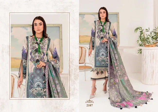 Majesty Cotton Quine Chiffon Dupatta Pakistani Suit Collection Wholesale 9 Majesty Cotton Quine Chiffon Dupatta Pakistani Suit Collection Wholesale
