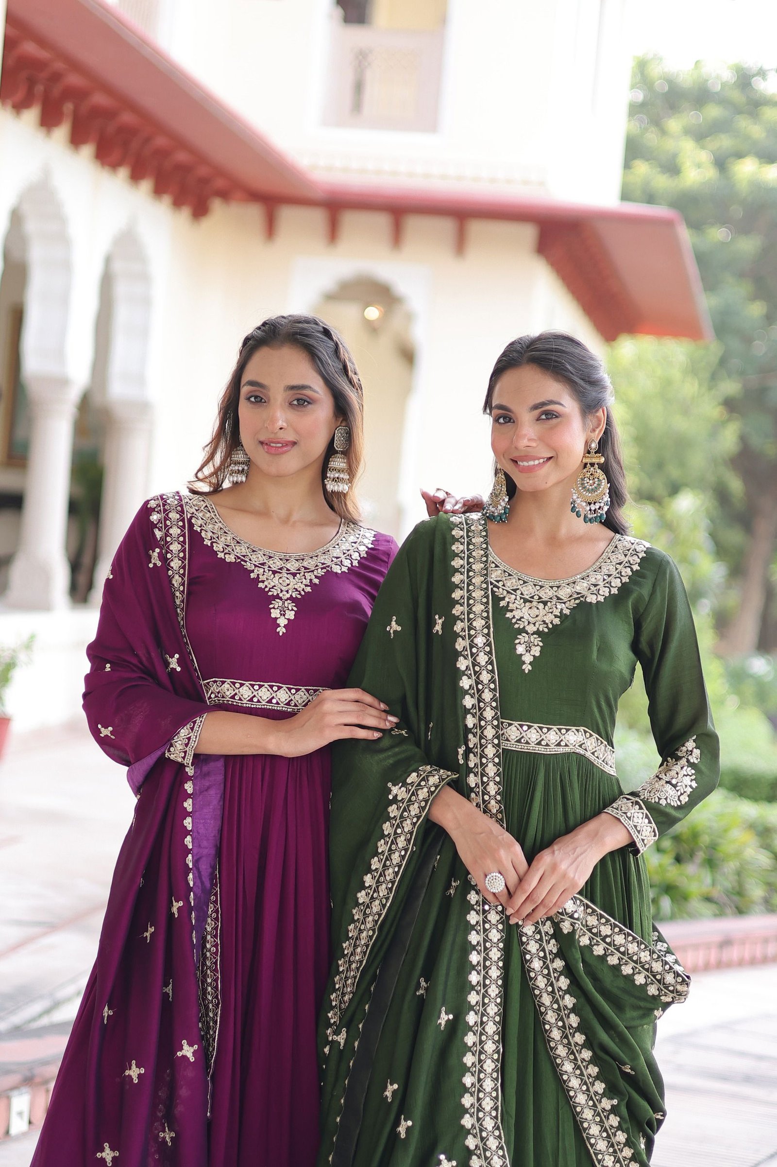 Lekha KA 1215 Vichitra Silk Sequins Embroidery Gown With Dupatta Wholesale 11 Buy Lekha KA 1215 Vichitra Silk Sequins Embroidery Gown With Dupatta Wholesale 2026