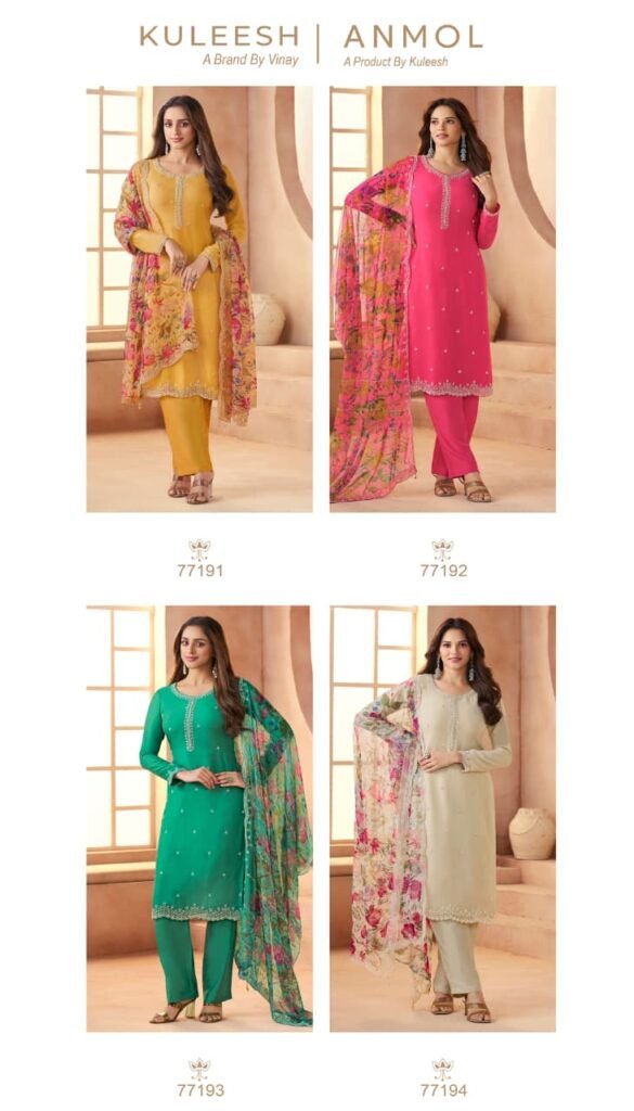 Beautiful Vinay Kuleesh Anmol Organza With Embroidery Work Salwar Kameez Wholesale 2026 10 Beautiful Vinay Kuleesh Anmol Organza With Embroidery Work Salwar Kameez Wholesale 2026