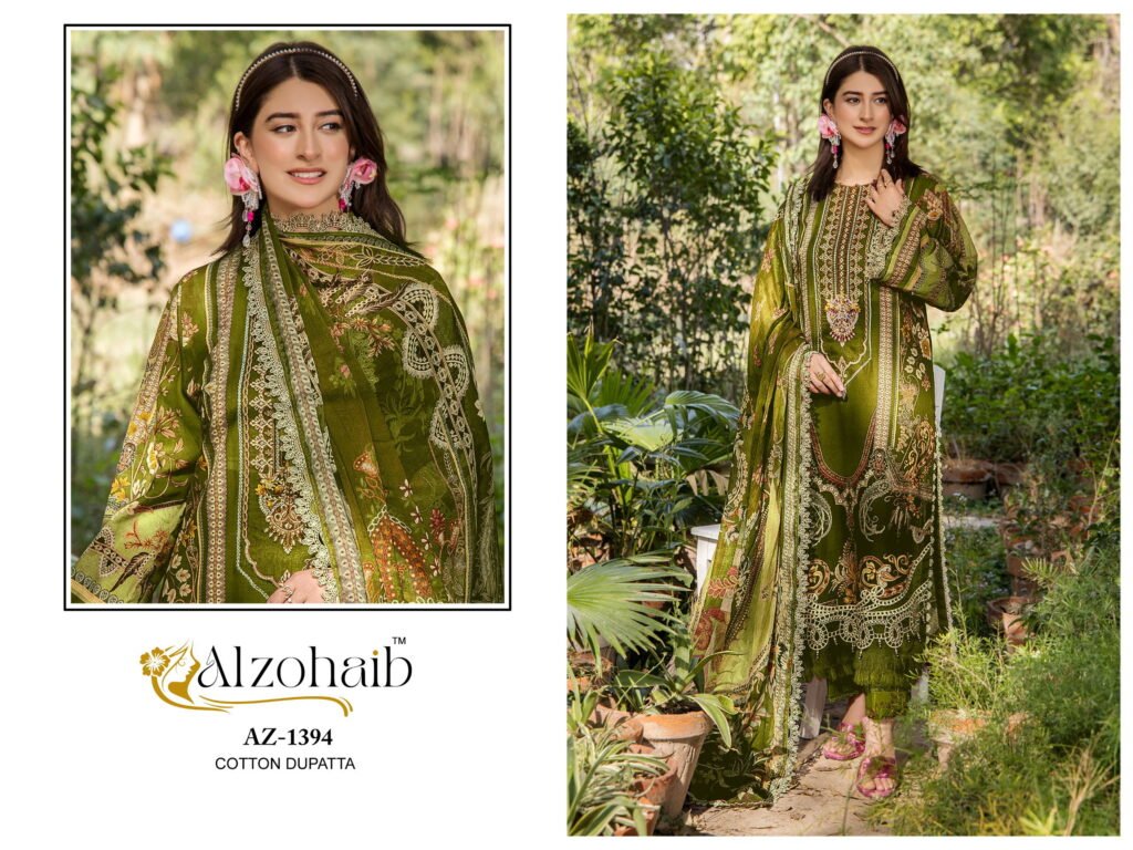 Beautiful Alzohaib Aalsha Vol 2 Chiffon Dupatta Cotton Pakistani Salwar Kameez Wholesale 2026