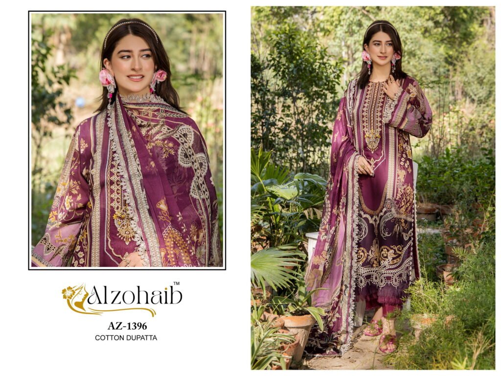 Beautiful Alzohaib Aalsha Vol 2 Chiffon Dupatta Cotton Pakistani Salwar Kameez Wholesale 2026