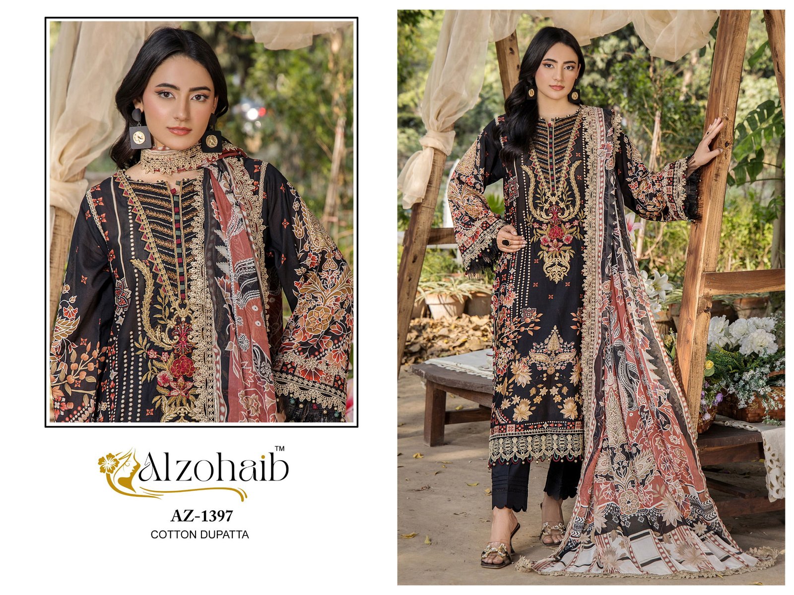 Alzohaib Aalsha Vol 2 Chiffon Dupatta Cotton Pakistani Salwar Kameez Wholesale 7 Beautiful Alzohaib Aalsha Vol 2 Chiffon Dupatta Cotton Pakistani Salwar Kameez Wholesale 2026