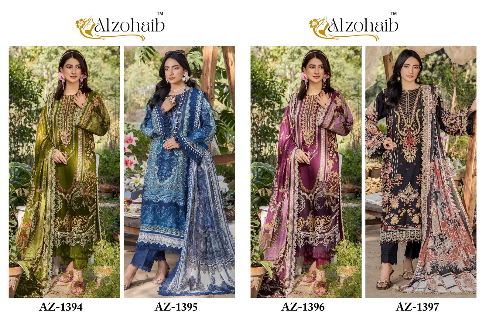Alzohaib Aalsha Vol 2 Chiffon Dupatta Cotton Pakistani Salwar Kameez Wholesale 8 Beautiful Alzohaib Aalsha Vol 2 Chiffon Dupatta Cotton Pakistani Salwar Kameez Wholesale 2026