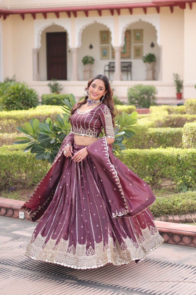 Beautiful Lekha KA 5056 Gold Crush Sequins & Embroidery Lehenga Choli Wholesale 2026 5 Beautiful Lekha KA 5056 Gold Crush Sequins & Embroidery Lehenga Choli Wholesale 2026