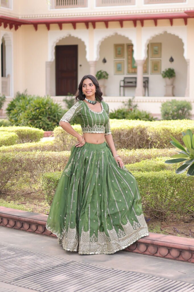 Beautiful Lekha KA 5056 Gold Crush Sequins & Embroidery Lehenga Choli Wholesale 2026 9 Beautiful Lekha KA 5056 Gold Crush Sequins & Embroidery Lehenga Choli Wholesale 2026
