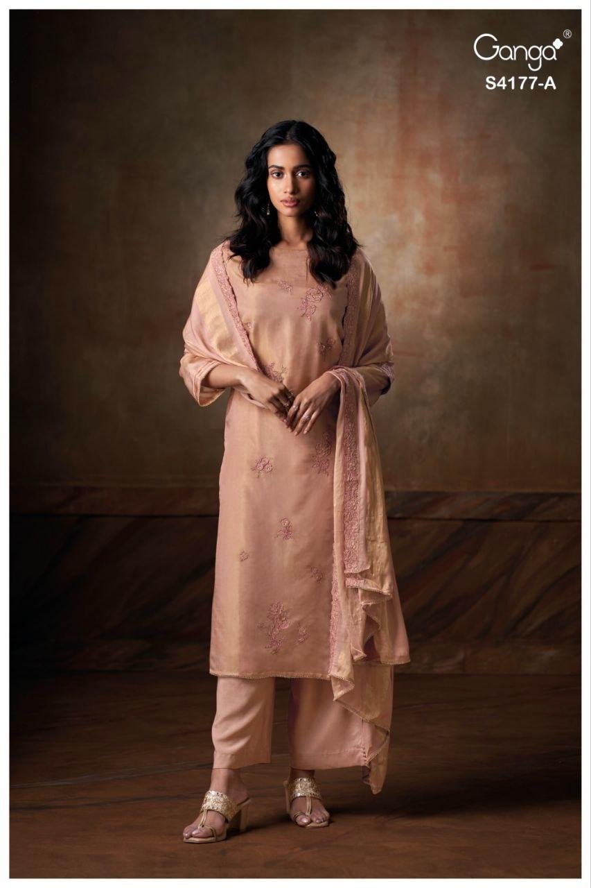 Ganga Geesha 4177 Bmeberg Silk Embroidery Work Salwar Kameez Wholesale 4 Beautiful Ganga Geesha 4177 Bmeberg Silk Embroidery Work Salwar Kameez Wholesale 2026