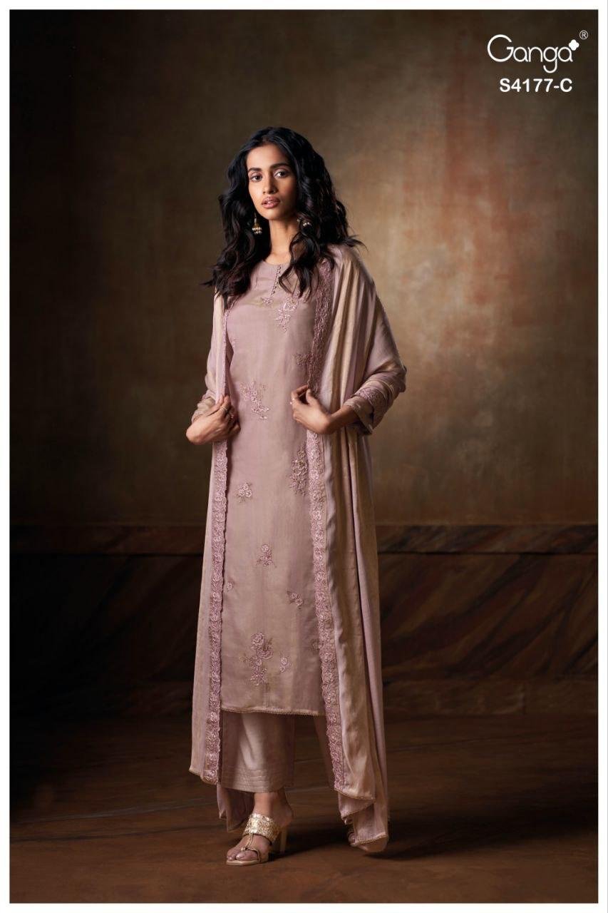 Ganga Geesha 4177 Bmeberg Silk Embroidery Work Salwar Kameez Wholesale 10 Beautiful Ganga Geesha 4177 Bmeberg Silk Embroidery Work Salwar Kameez Wholesale 2026