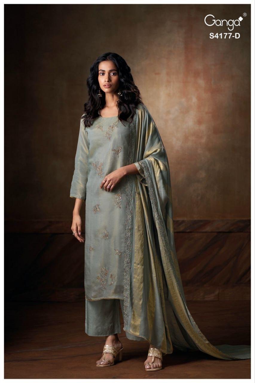Ganga Geesha 4177 Bmeberg Silk Embroidery Work Salwar Kameez Wholesale 11 Beautiful Ganga Geesha 4177 Bmeberg Silk Embroidery Work Salwar Kameez Wholesale 2026