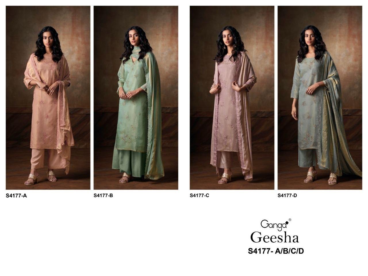 Ganga Geesha 4177 Bmeberg Silk Embroidery Work Salwar Kameez Wholesale 13 Beautiful Ganga Geesha 4177 Bmeberg Silk Embroidery Work Salwar Kameez Wholesale 2026