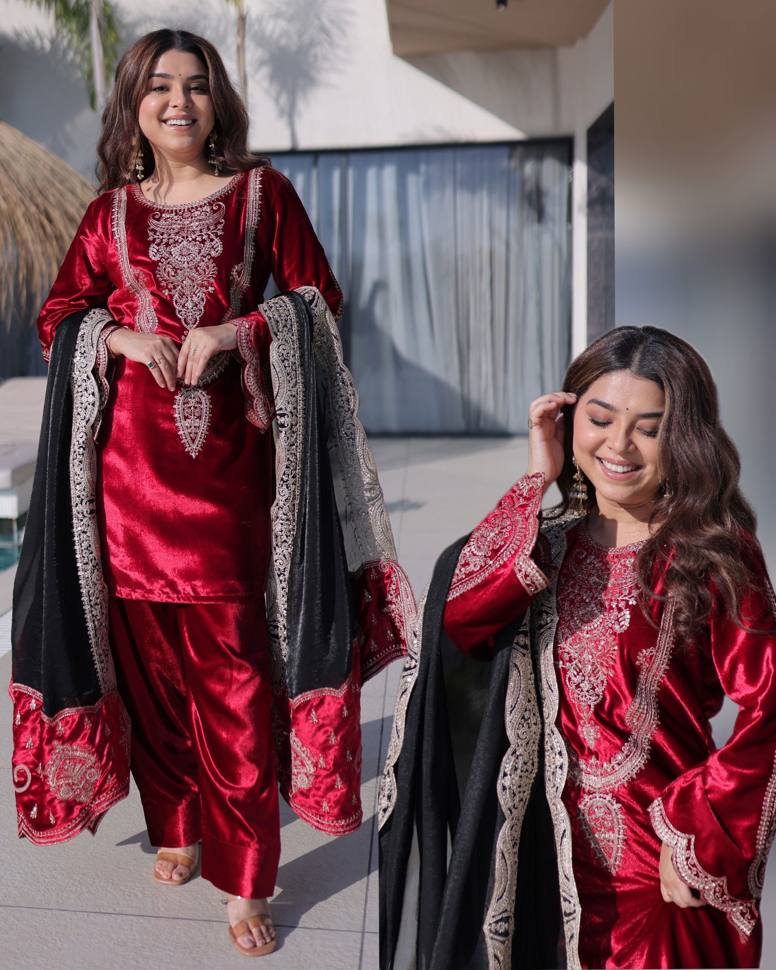 Buy Lekha KA 1221 Ice Velvet Zari Embroidery Top Bottom With Dupatta Wholesale 2026