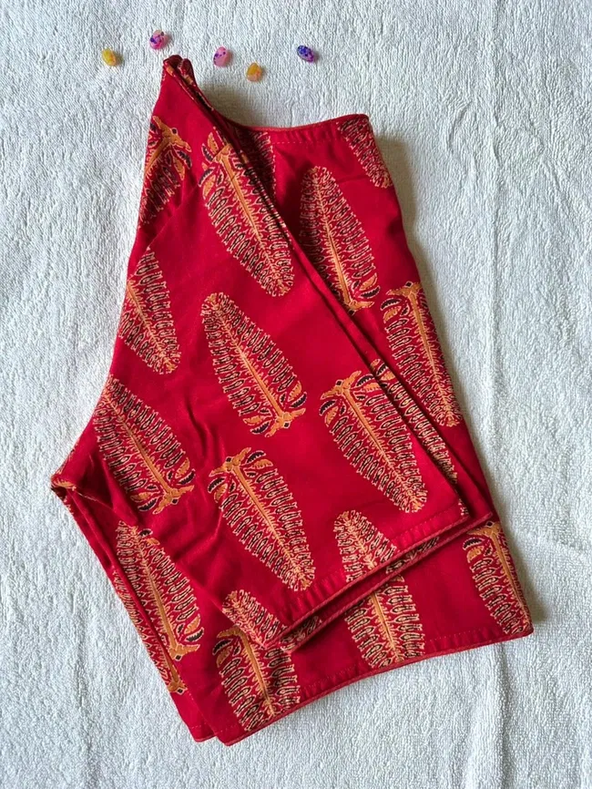 Ruh 6060 Pure Ajrakh HandBlock Cotton Blouse Wholesale 6 Stylish Ruh 6060 Pure Ajrakh HandBlock Cotton Blouse Wholesale 2026