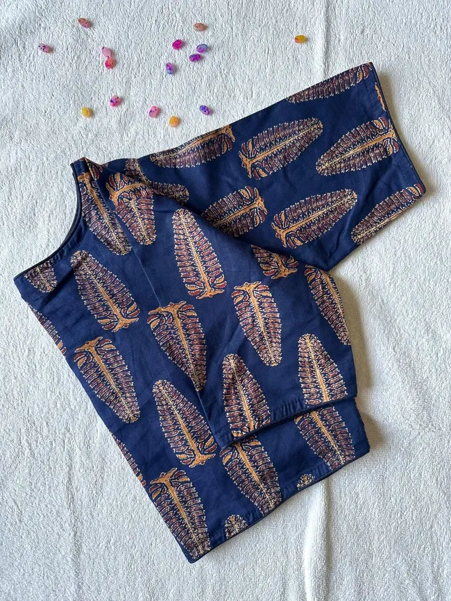 Ruh 6060 Pure Ajrakh HandBlock Cotton Blouse Wholesale 9 Stylish Ruh 6060 Pure Ajrakh HandBlock Cotton Blouse Wholesale 2026