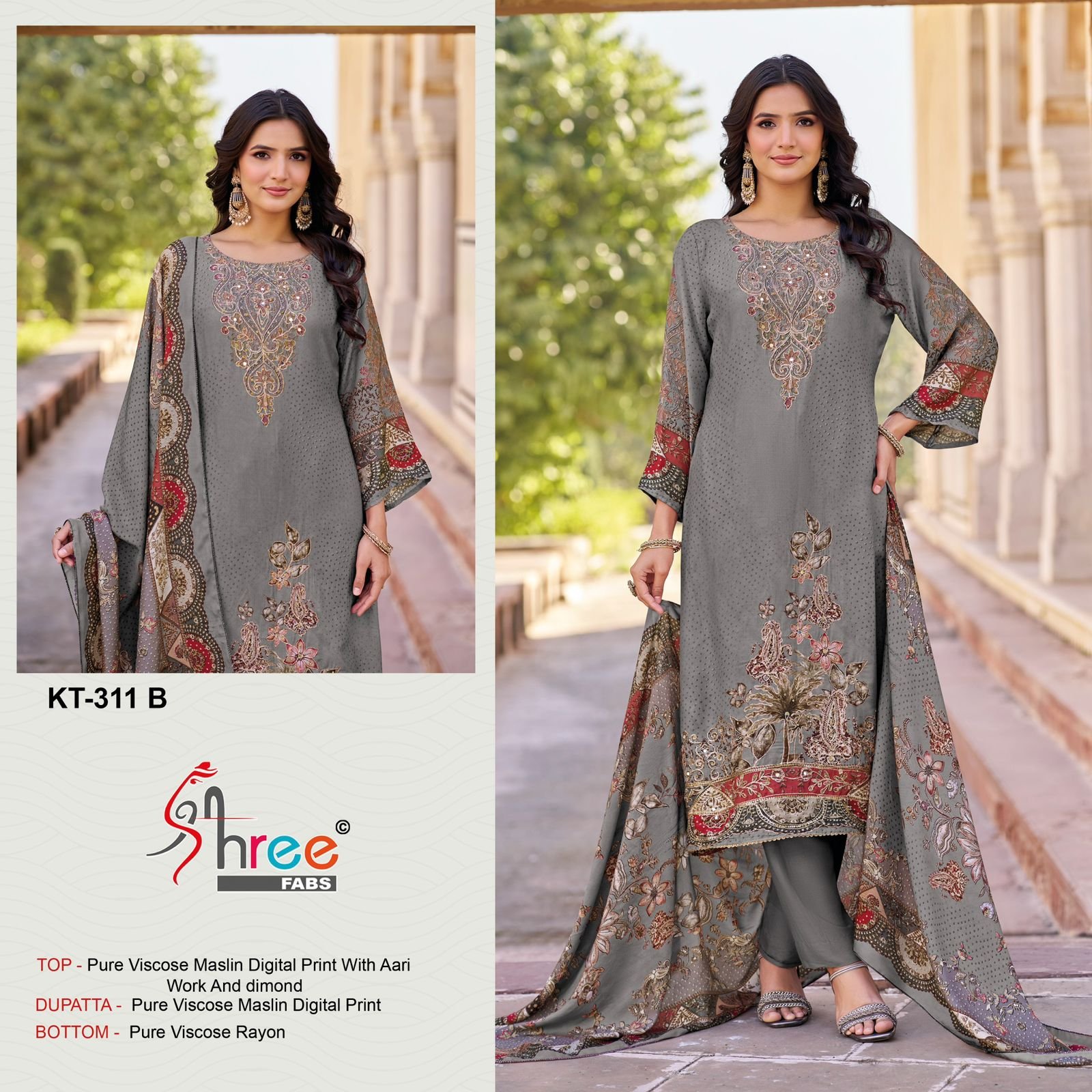 Shree Kt 311 Viscose Maslin Digital Print With Work Salwar Kameez Wholesale 6 Buy Shree Kt 311 Viscose Maslin Digital Print With Work Salwar Kameez Wholesale 2026