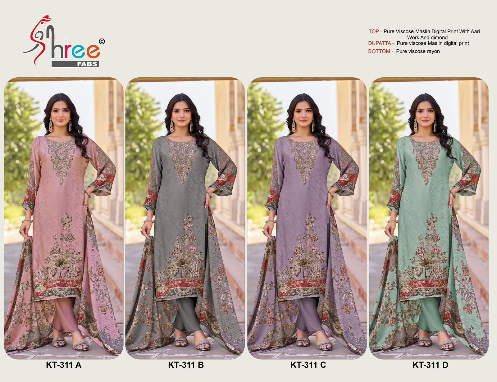 Shree Kt 311 Viscose Maslin Digital Print With Work Salwar Kameez Wholesale 8 Buy Shree Kt 311 Viscose Maslin Digital Print With Work Salwar Kameez Wholesale 2026