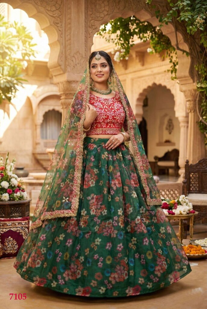 Launching Senhora Gulab 7103 To 7106 Orgenza Embroidered Designer Lehenga Choli Collection Wholesale 2026 3 Launching Senhora Gulab 7103 To 7106 Orgenza Embroidered Designer Lehenga Choli Collection Wholesale 2026