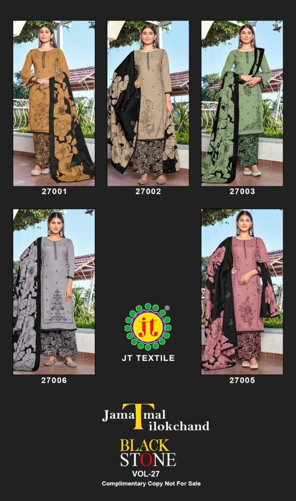 Launching Jt Black Stone Vol 27 Rayon Sequence Embroidery Dress Material Collection Wholesale 2026