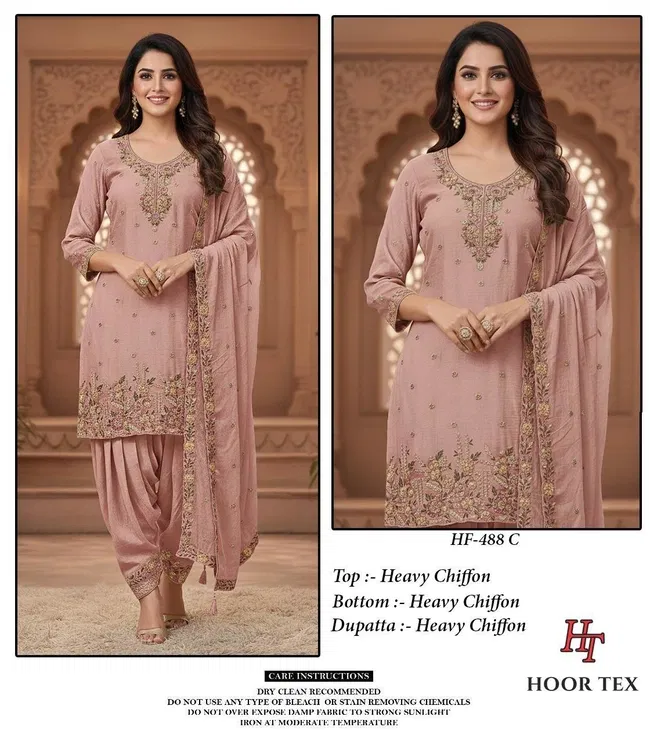 Hoor Tex Hf 488 A to D Pakistani Chiffon Salwar Kameez Wholesale 10 Beautiful Hoor Tex Hf 488 A to D Pakistani Chiffon Salwar Kameez Wholesale 2026