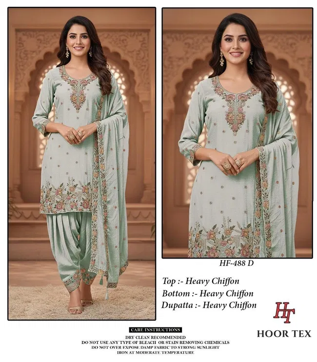 Hoor Tex Hf 488 A to D Pakistani Chiffon Salwar Kameez Wholesale 9 Beautiful Hoor Tex Hf 488 A to D Pakistani Chiffon Salwar Kameez Wholesale 2026