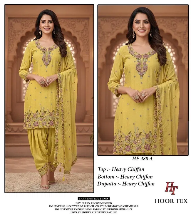 Hoor Tex Hf 488 A to D Pakistani Chiffon Salwar Kameez Wholesale 11 Beautiful Hoor Tex Hf 488 A to D Pakistani Chiffon Salwar Kameez Wholesale 2026