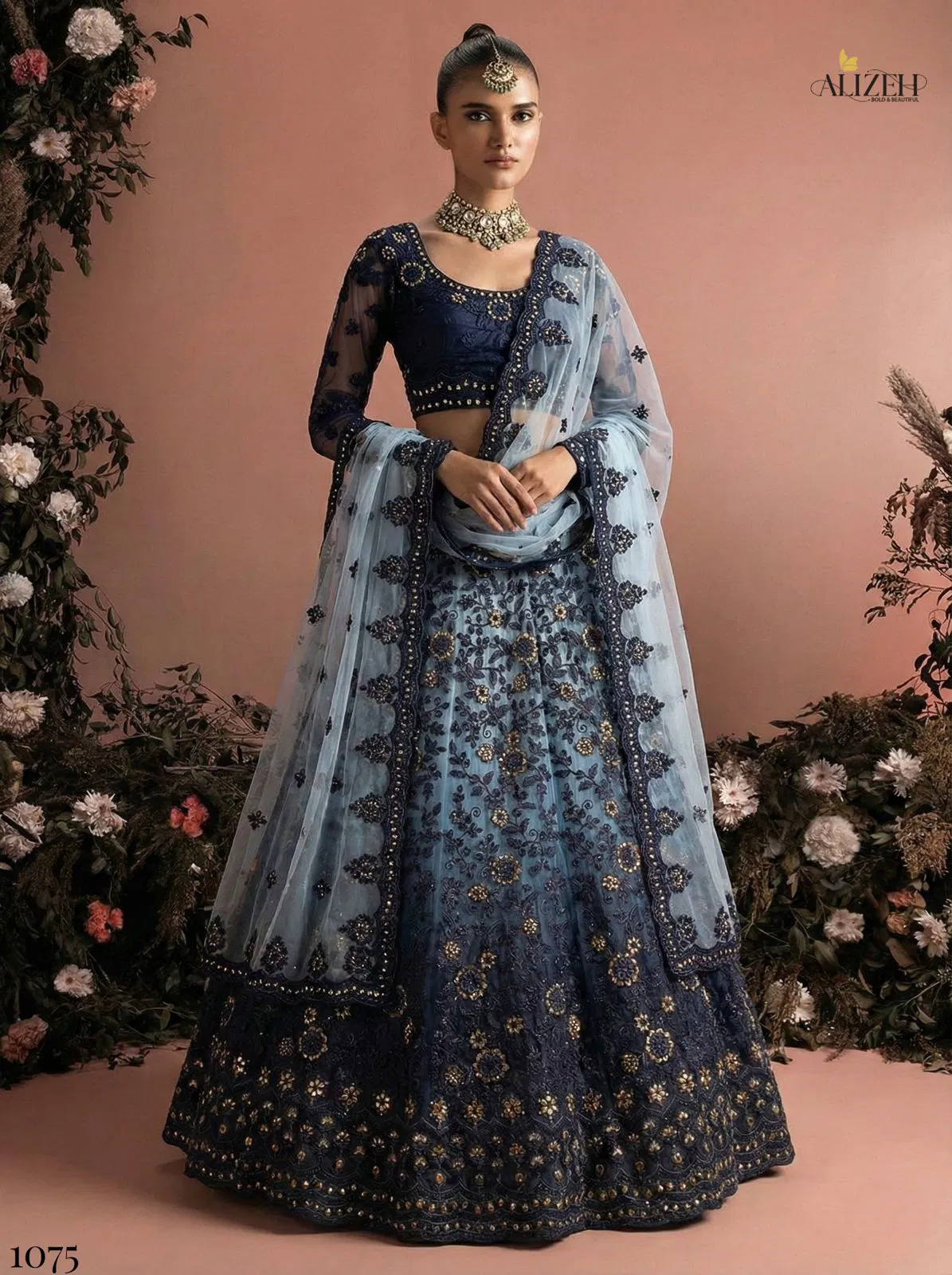 Latest Alizeh Bridal Heritage Colours 1075 Butterfly Net Designer Lehenga Choli Collection Wholesale 2026