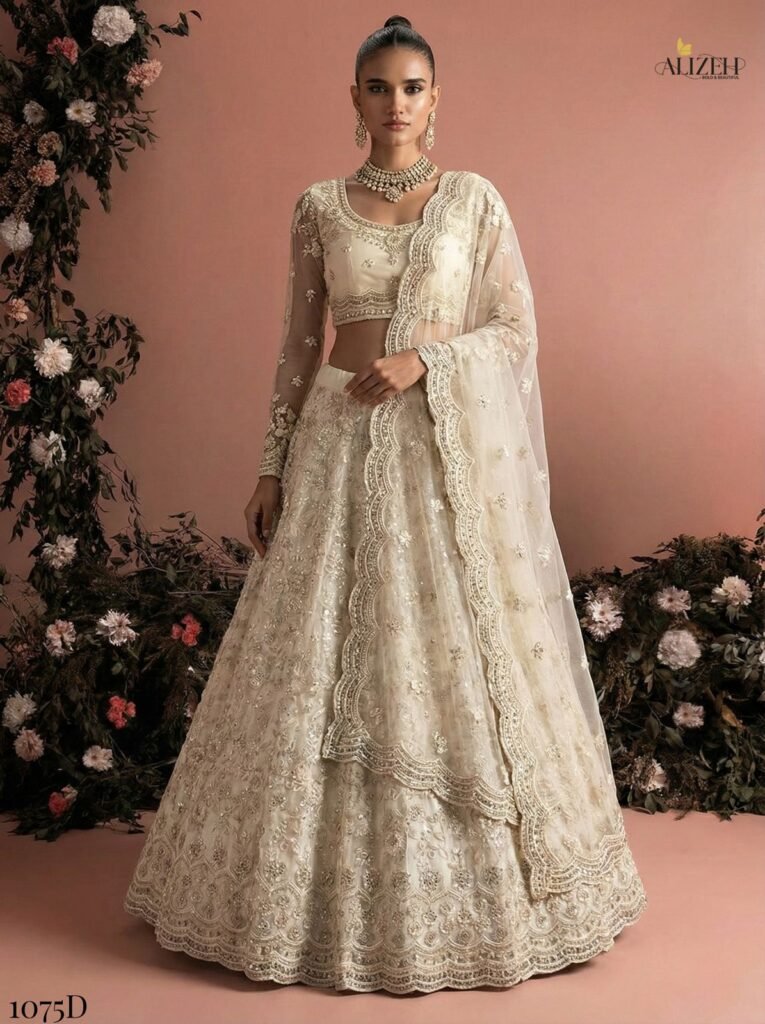 Latest Alizeh Bridal Heritage Colours 1075 Butterfly Net Designer Lehenga Choli Collection Wholesale 2026